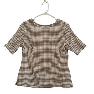Croft & Barrow Petite Crinkle Knit Short Sleeve Top